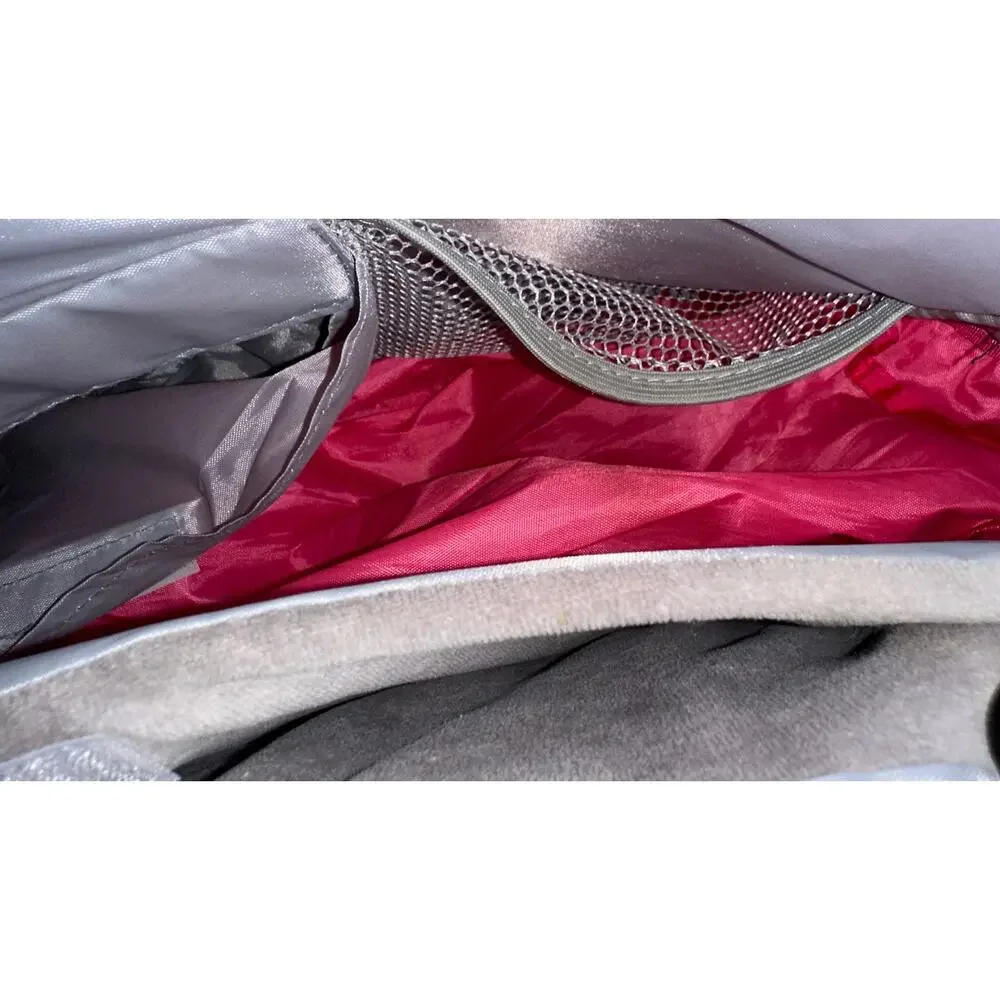 Fit & Fresh Insulated Lunch Tote Bag Black Gray Pink Large Zip Closure